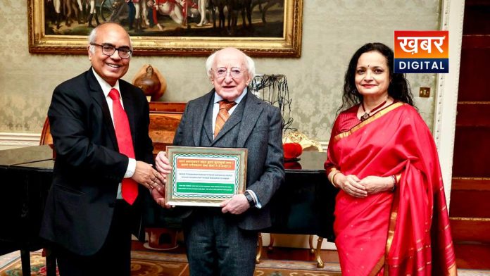 Ambassador Akhilesh Mishra calls on Irish President Higgins