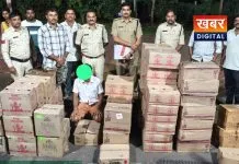 अवैध नशे पर चला पुलिस का डंडा... लाखों की अवैध शराब बरामद 93 पेटी अवैध शराब की जब्त