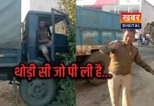 नशे धुत प्रधान आरक्षक की शर्मनाक हरकत... मकान में घुसते-घुसते बचा पुलिस वाहन बैरीकेट्स से भरे वाहन को चला रहा था शराबी पुलिसकर्मी