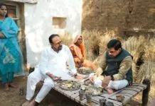 mohan yadav simplicity farmer lunch on Birthday